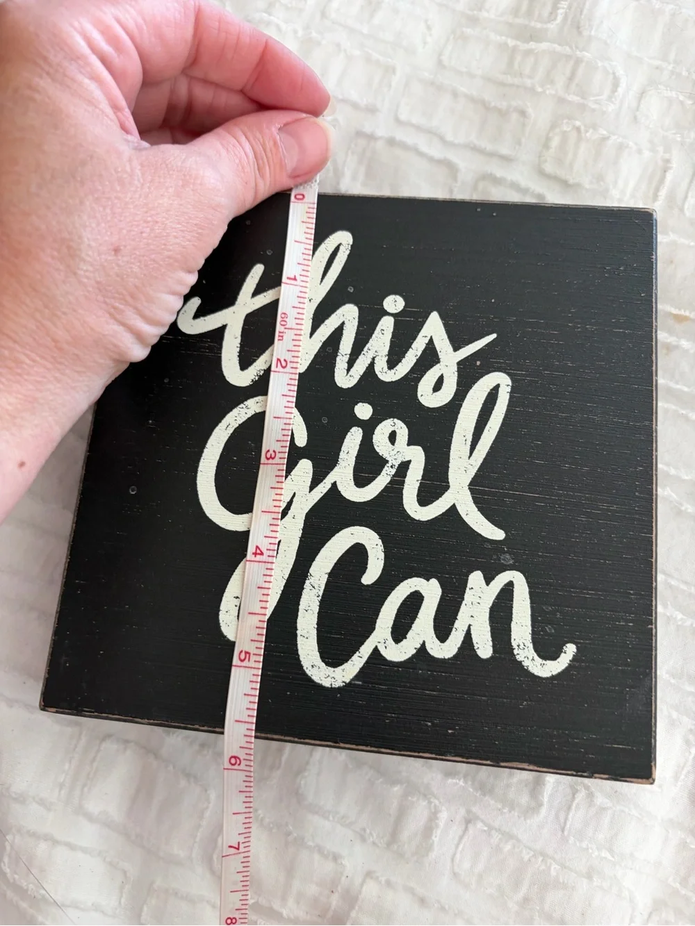 This Girl Can Motivational Wall Sign - Black & White